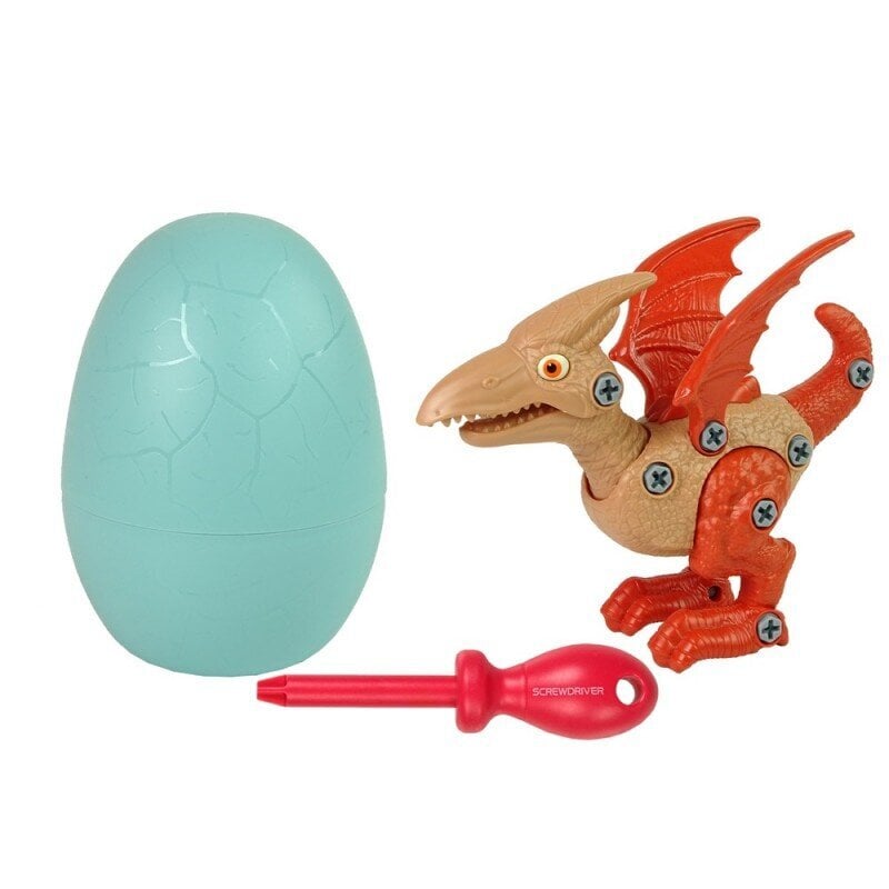 Set Dinosaur Pterodactyl with Egg DIY Screwdriver Red цена и информация | Klotsid ja konstruktorid | hansapost.ee