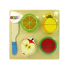 Wooden Set of Fruit Sweets for Cutting hind ja info | Arendavad laste mänguasjad | hansapost.ee