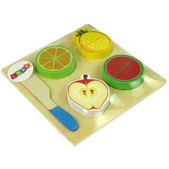 Wooden Set of Fruit Sweets for Cutting hind ja info | Arendavad laste mänguasjad | hansapost.ee