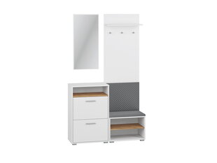 Комплект мебели для прихожей ML Meble Loret, белый / коричневый цена и информация | Комплекты в прихожую | hansapost.ee