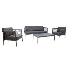 Aiamööblikomplekt ANTHEM laud, diivan ja 2 tooli, hall price and information | Outdoor furniture sets | hansapost.ee