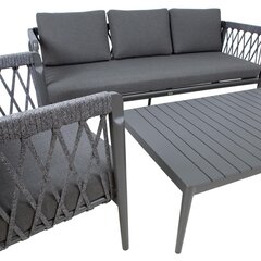 Aiamööblikomplekt ANTHEM laud, diivan ja 2 tooli, hall price and information | Outdoor furniture sets | hansapost.ee