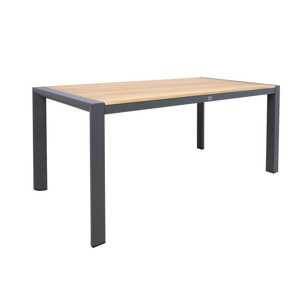Aiamööbli komplekt TAMPERE laud 160x80xH75cm, 4 tooli 56x63xH90cm, tiik, alumiinium hind ja info | Välimööbli komplektid | hansapost.ee
