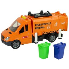 Rubbish Truck with Friction Drive Sound Effects Orange hind ja info | Mänguasjad poistele | hansapost.ee