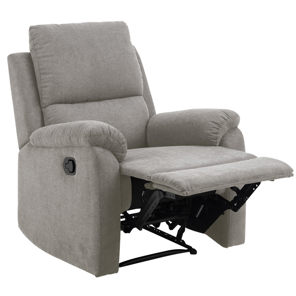 Tugitool SABIA recliner, helehall, 80x90xH101cm hind ja info | Tugitoolid | hansapost.ee