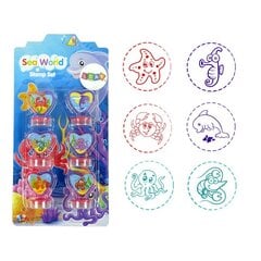 Decorative Sea Animal Hearts Stamps 6 Patterns hind ja info | Lean Toys Koolitarvikud | hansapost.ee