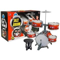 Kids Childrens Jazz Drum Set 5 Drums Stool Instrument Music Toy цена и информация | Развивающие игрушки для детей | hansapost.ee