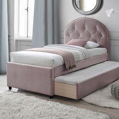 Voodi LARA 90x205cm, ilma madratsita, lillakasroosa price and information | Beds | hansapost.ee