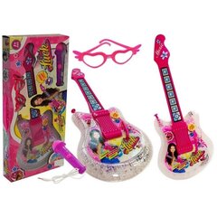Set of Children&#039;s Guitar with Microphone and Glasses Pink hind ja info | Arendavad laste mänguasjad | hansapost.ee