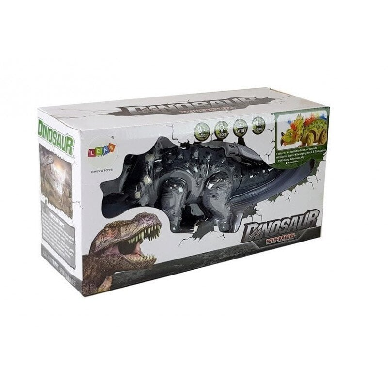 Dinosaur on Battery Triceratops Gray price and information | Mänguasjad poistele | hansapost.ee