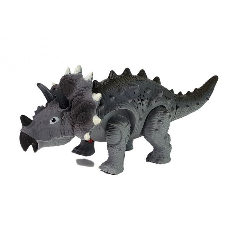 Dinosaur on Battery Triceratops Gray price and information | Mänguasjad poistele | hansapost.ee