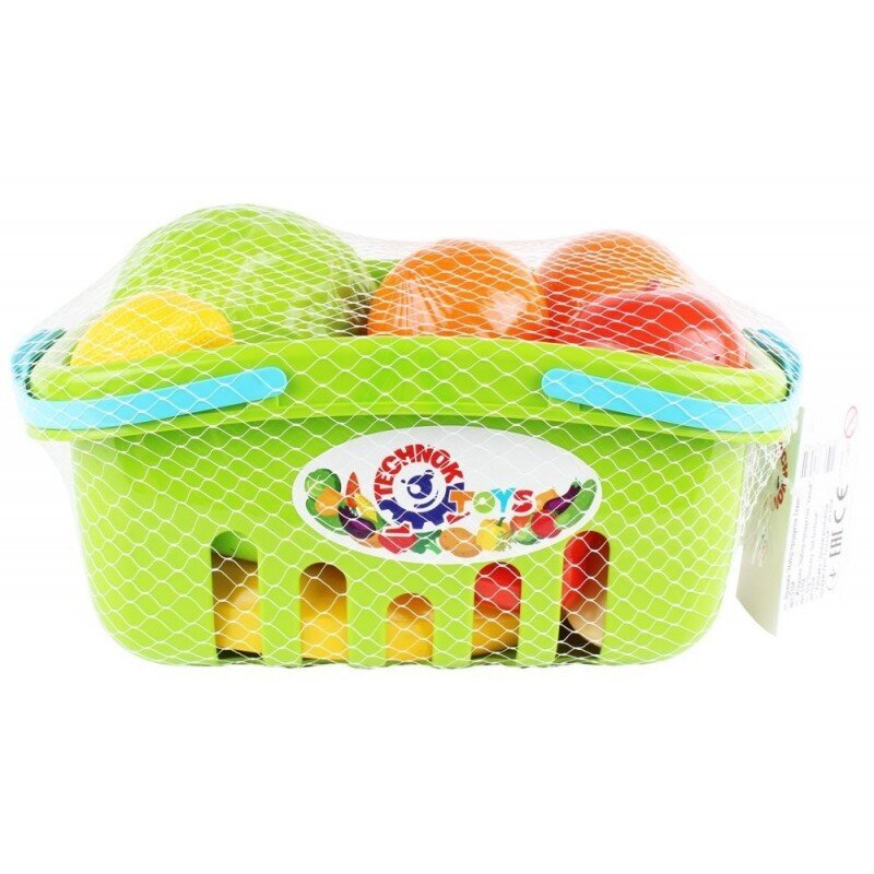 Basket Grocery Set For Shopping Vegetables, Fruits Green 5354 цена и информация | Mänguasjad tüdrukutele | hansapost.ee