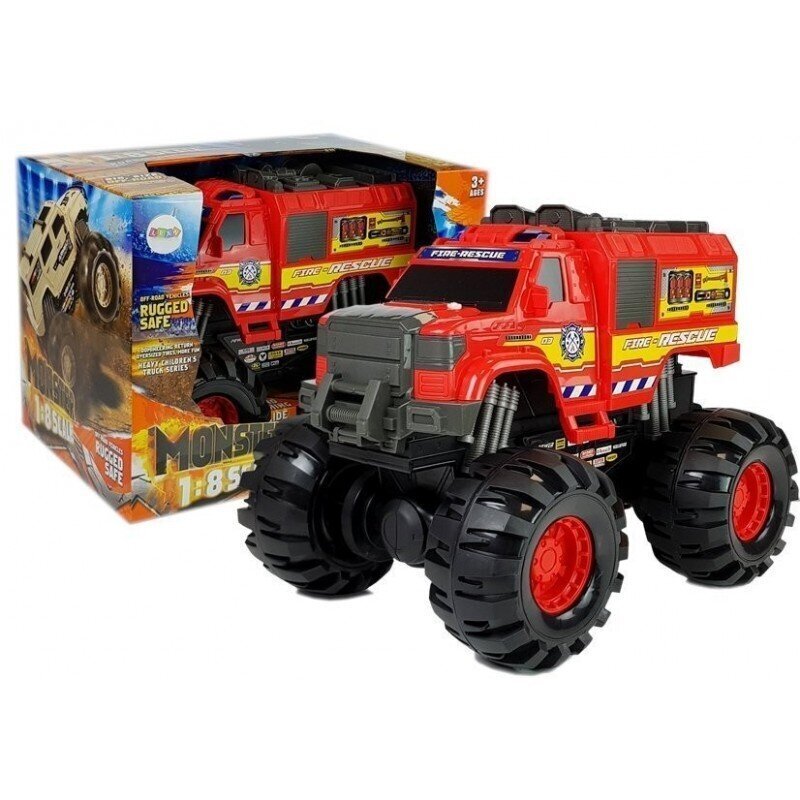 Monster Auto Firetruck Guard Big Wheels 1: 8 40cm x 30cm x 35cm цена и информация | Mänguasjad poistele | hansapost.ee