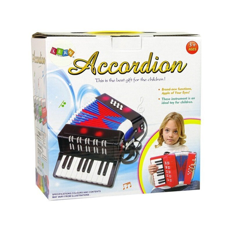 Accordion Musical Instrument for Kids Music Black цена и информация | Arendavad laste mänguasjad | hansapost.ee