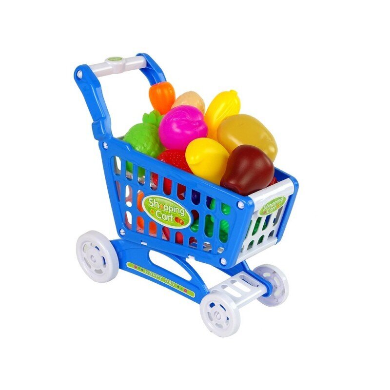 Cash Register Calculator Trolley Blue Food Products цена и информация | Mänguasjad tüdrukutele | hansapost.ee