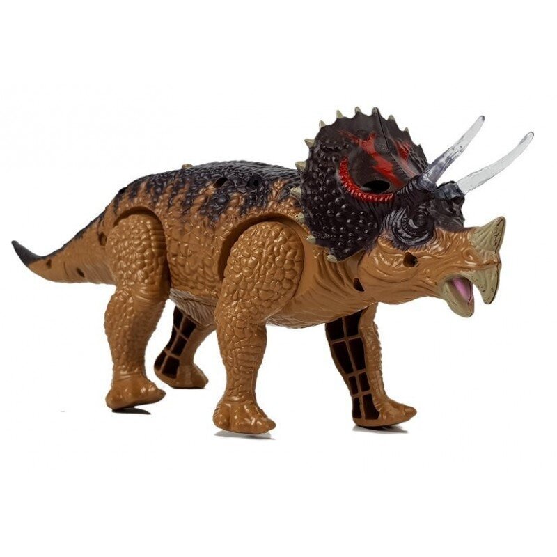 Dinosaur Triceratops Battery Operated Yellow цена и информация | Mänguasjad poistele | hansapost.ee