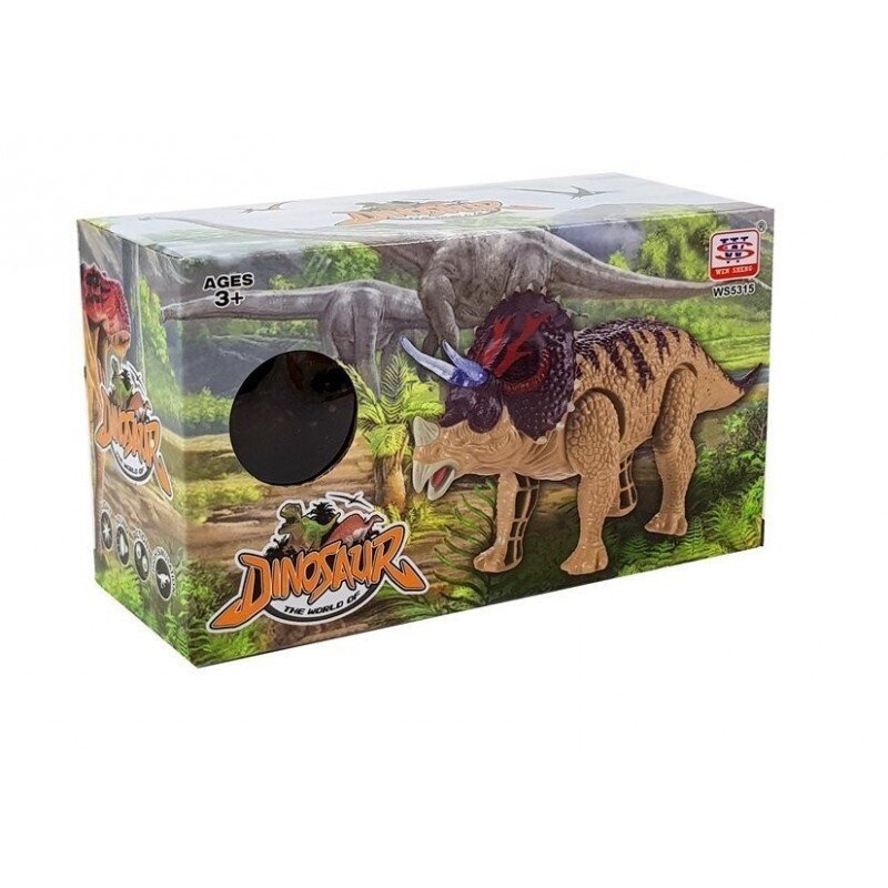 Dinosaur Triceratops Battery Operated Yellow hind ja info | Mänguasjad poistele | hansapost.ee