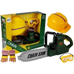 Set of tools, saw with batteries, helmet, gloves and safety glasses цена и информация | Игрушки для мальчиков | hansapost.ee