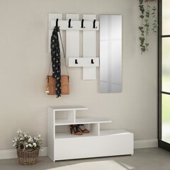 Комплект мебели для прихожей Kalune Design 776, 100 см, белый цена и информация | Комплекты в прихожую | hansapost.ee