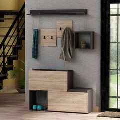 Комплект мебели для прихожей Kalune Design 776, 120 см, цвет дуба цена и информация | Комплекты в прихожую | hansapost.ee