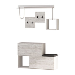 Комплект мебели для прихожей Kalune Design 776, 120см, серый цена и информация | Комплекты в прихожую | hansapost.ee