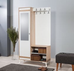 Комплект мебели для прихожей Kalune Design 863(II), белый/дуб цена и информация | Комплекты в прихожую | hansapost.ee
