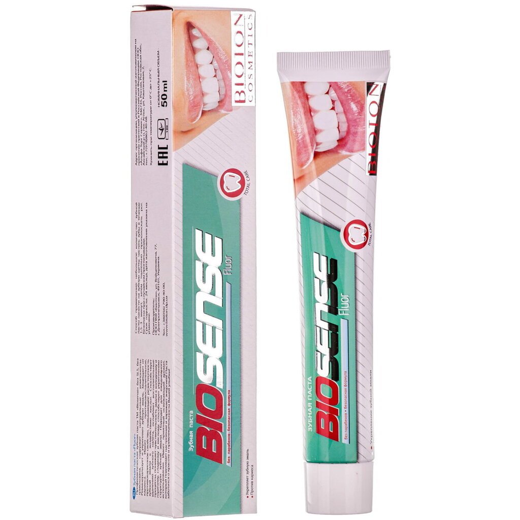 Hambapasta Bioton Cosmetics Biosense Fluor, 50 ml hind ja info | Hambaharjad, hampapastad ja suuloputusvedelikud | hansapost.ee
