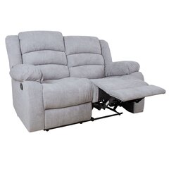 Diivan MALINA 2-kohaline manuaalne recliner, helehall hind ja info | Tugitoolid | hansapost.ee