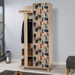 Комплект мебели для прихожей Kalune Design 869(IV), красный/дуб цена и информация | Комплекты в прихожую | hansapost.ee