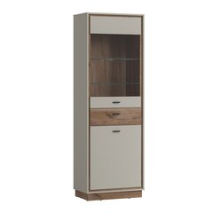 Showcase RIVERO 68x40xH201cm, oak/grey цена и информация | Витрины, серванты | hansapost.ee