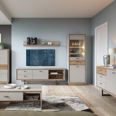 Showcase RIVERO 68x40xH201cm, oak/grey цена и информация | Витрины, серванты | hansapost.ee