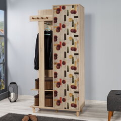 Комплект мебели для прихожей Kalune Design 869(IV), темно-красный/дуб цена и информация | Комплекты в прихожую | hansapost.ee