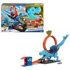 Võistlusrada Hot Wheels T-Rex Chomp Down Track цена и информация | Игрушки для мальчиков | hansapost.ee