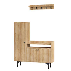 Комплект мебели для прихожей Kalune Design Barney, коричневый цена и информация | Комплекты в прихожую | hansapost.ee