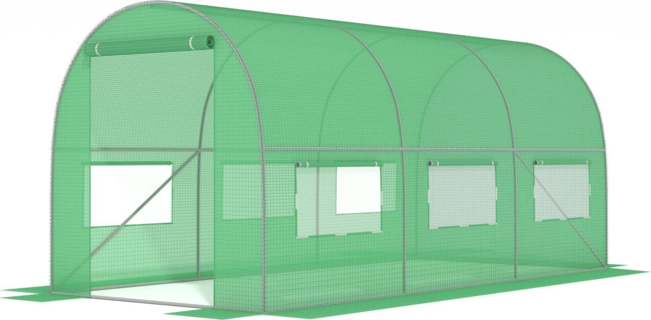 Akendega kasvuhoone 3x2x2m цена и информация | Kasvuhooned ja peenrakastid | hansapost.ee