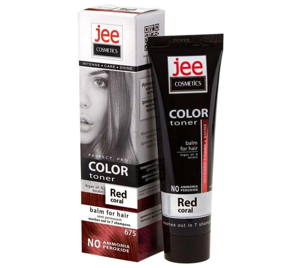 Tooniv palsam Jee Cosmetics värv 675 Red coral, 100 ml цена и информация | Juuksevärvid | hansapost.ee