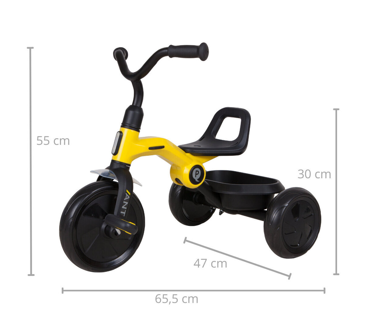 QPlay Trical Bike kolmerattaline jalgratas, kollane/must цена и информация | Kolmerattalised jalgrattad lastele | hansapost.ee