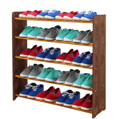 Полка для обуви RBS590, темно-коричневая/коричневая цена и информация | Полки для обуви, банкетки | hansapost.ee