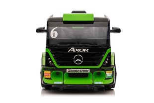 Одноместный электромобиль Mercedes-Benz Axor XMX622 с прицепом, зеленый цена и информация | Электромобили для детей | hansapost.ee