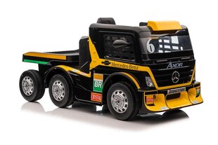 Одноместный электромобиль Mercedes-Benz Axor XMX622 с прицепом, желтый цена и информация | Электромобили для детей | hansapost.ee