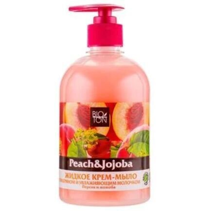 Vedelseep Bioton Cosmetics Peach & Jojoba, 500 ml hind ja info | Seebid | hansapost.ee