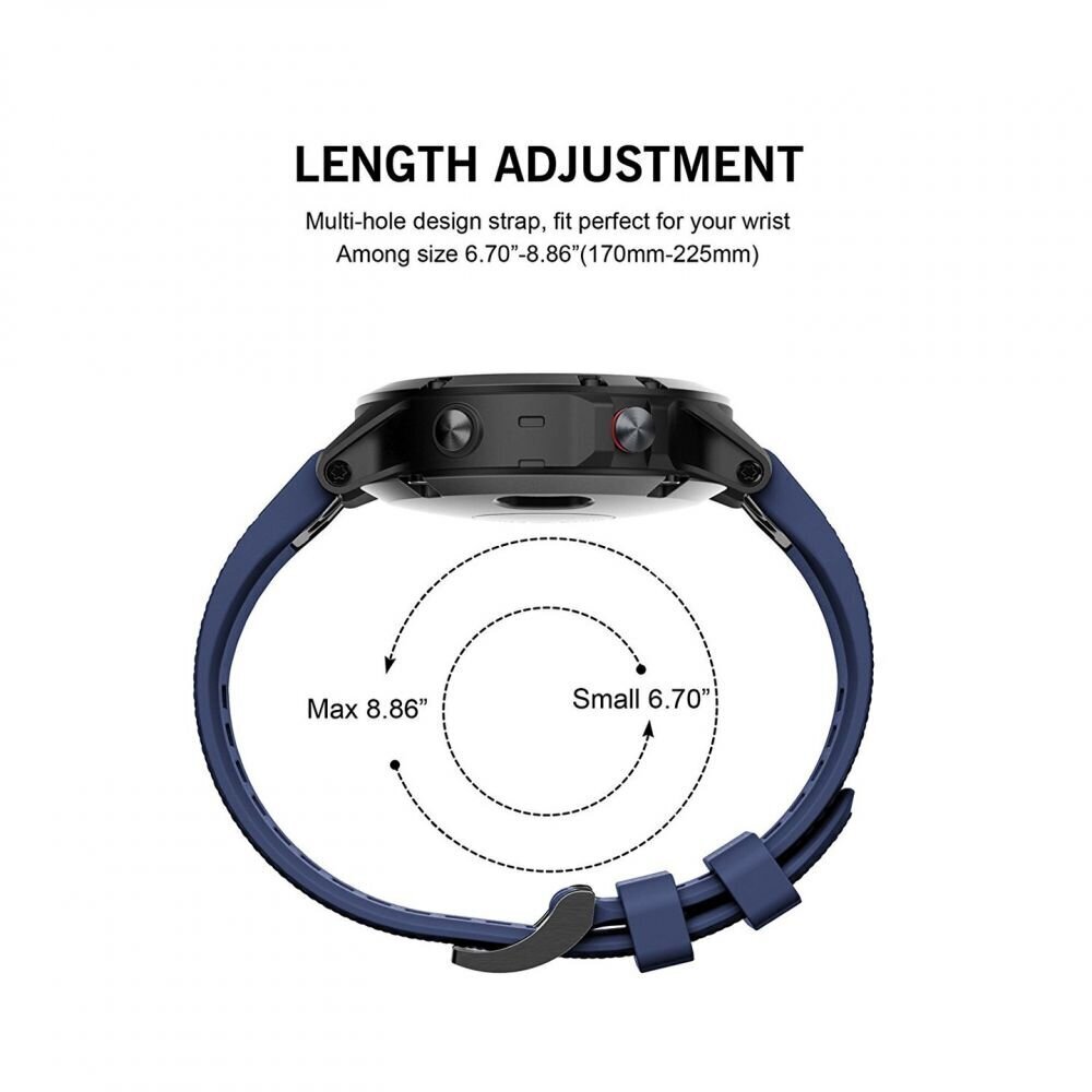 Tech Protect Iconband Garmin Fenix 3 / 5X / 3HR / 5X PLUS / 6X / 6X PRO / 7X (26mm), sinine цена и информация | Nutikellade aksessuaarid ja tarvikud | hansapost.ee