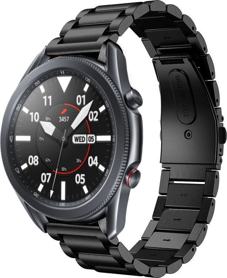 Tech-Protect Stainless Samsung Galaxy Watch 3 (45MM), must цена и информация | Nutikellade aksessuaarid ja tarvikud | hansapost.ee