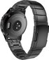 Tech Protect Steelband Garmin Fenix 5 / 6 / 6 PRO / 7 (22mm), must цена и информация | Nutikellade aksessuaarid ja tarvikud | hansapost.ee