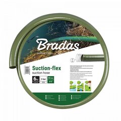 Voolik Bradas Suction-FLEX koos terasest spiraaliga, 38 mm, 6 m, roheline hind ja info | Niisutussüsteemid, kastmisvoolikud ja kastekannud | hansapost.ee