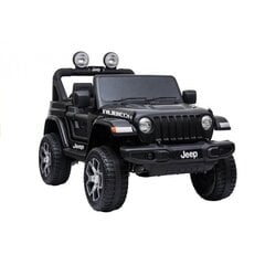 Laste kahekohaline auto Jeep Rubicon 4x4, must цена и информация | Электромобили для детей | hansapost.ee