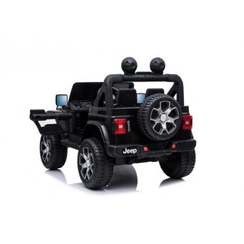 Laste kahekohaline auto Jeep Rubicon 4x4, must цена и информация | Laste elektriautod | hansapost.ee