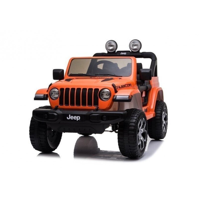 Laste kahekohaline auto Jeep Rubicon 4x4, oranž hind ja info | Laste elektriautod | hansapost.ee