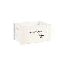 Puidust kast HOME&GARDEN-4, XS- 26x16xH13cm, valge цена и информация | Корзины и ящики для хранения | hansapost.ee