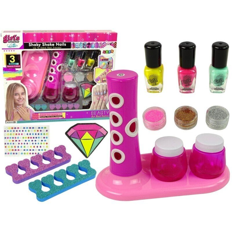 Nail Painting Set Nail Glitter Dispenser Nail Lacquer Stickers hind ja info | Mänguasjad tüdrukutele | hansapost.ee